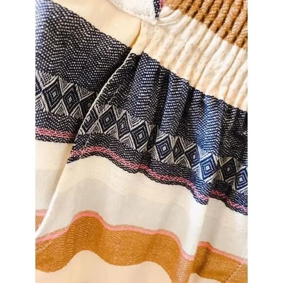 MUD PIE WOMEN STRIPE COTTON SHORTS Sz L - Picture 5 of 6